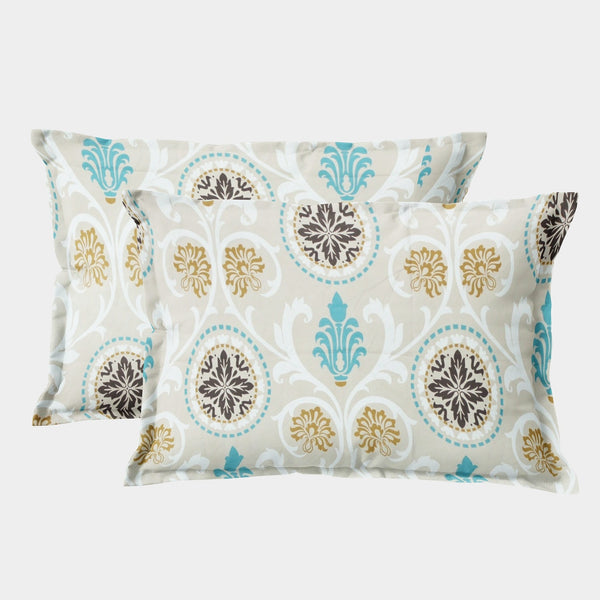 Printed Floral Set of 2 Pcs Pillow Cover - Multicolor
