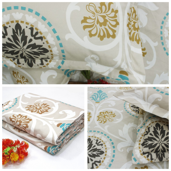 Multicolor Festive Collection Floral Dohar Bedsheet Set (4 Pc) online in India