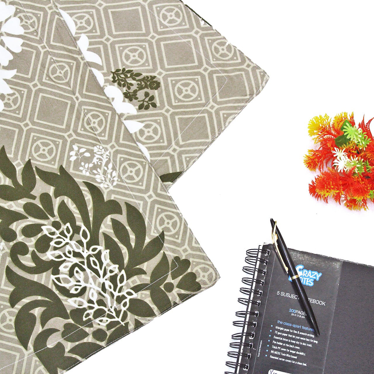 Best Microfiber Floral print Reversible AC Dohar Blanket In Khaki