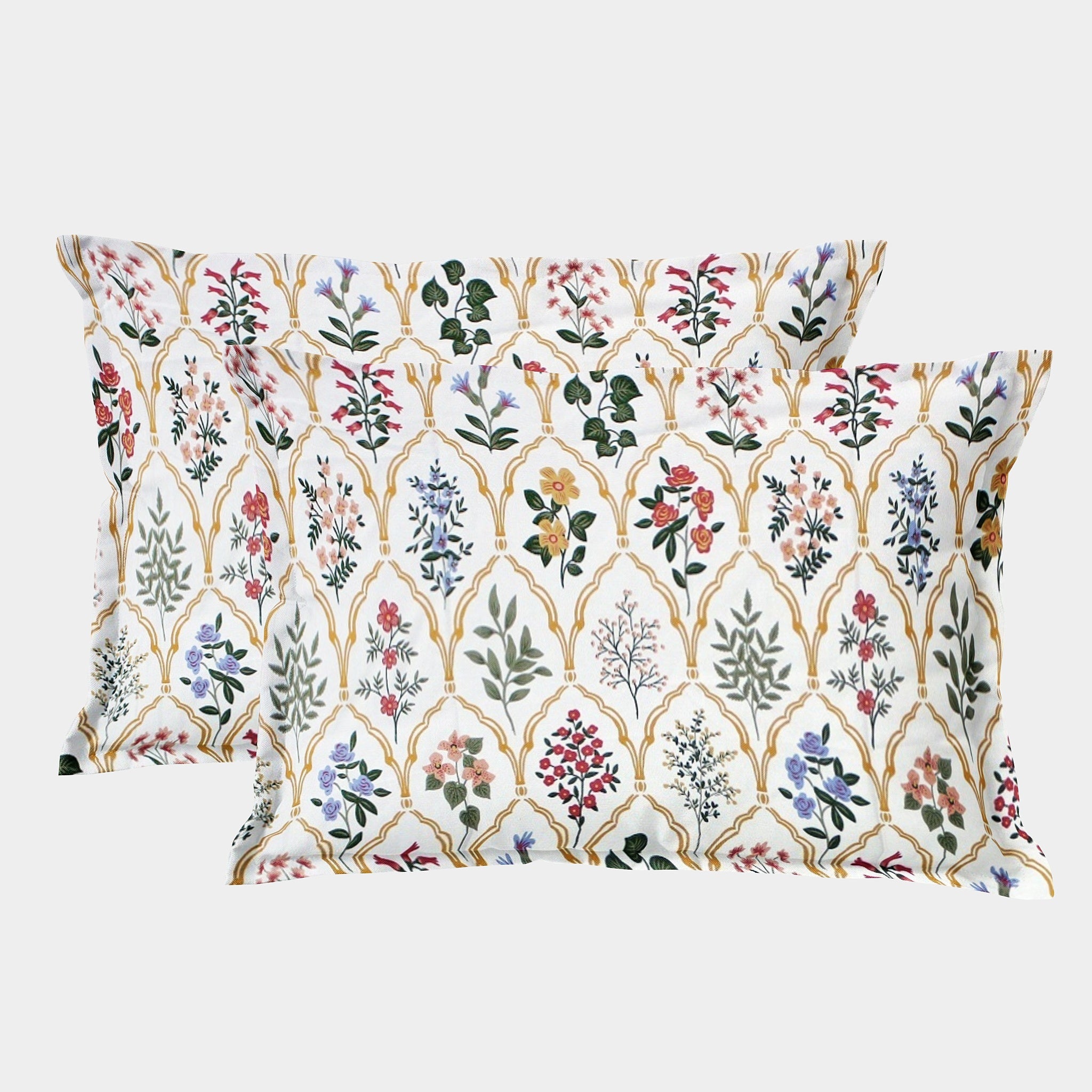 Printed Floral Set of 2 Pcs Pillow Cover - Multicolor