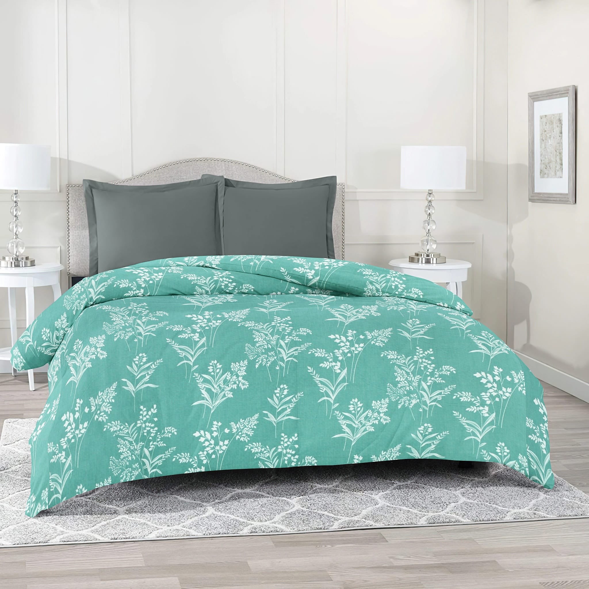 Printed Multicolor Floral Duvet Cover/Quilt Cover with Zipper