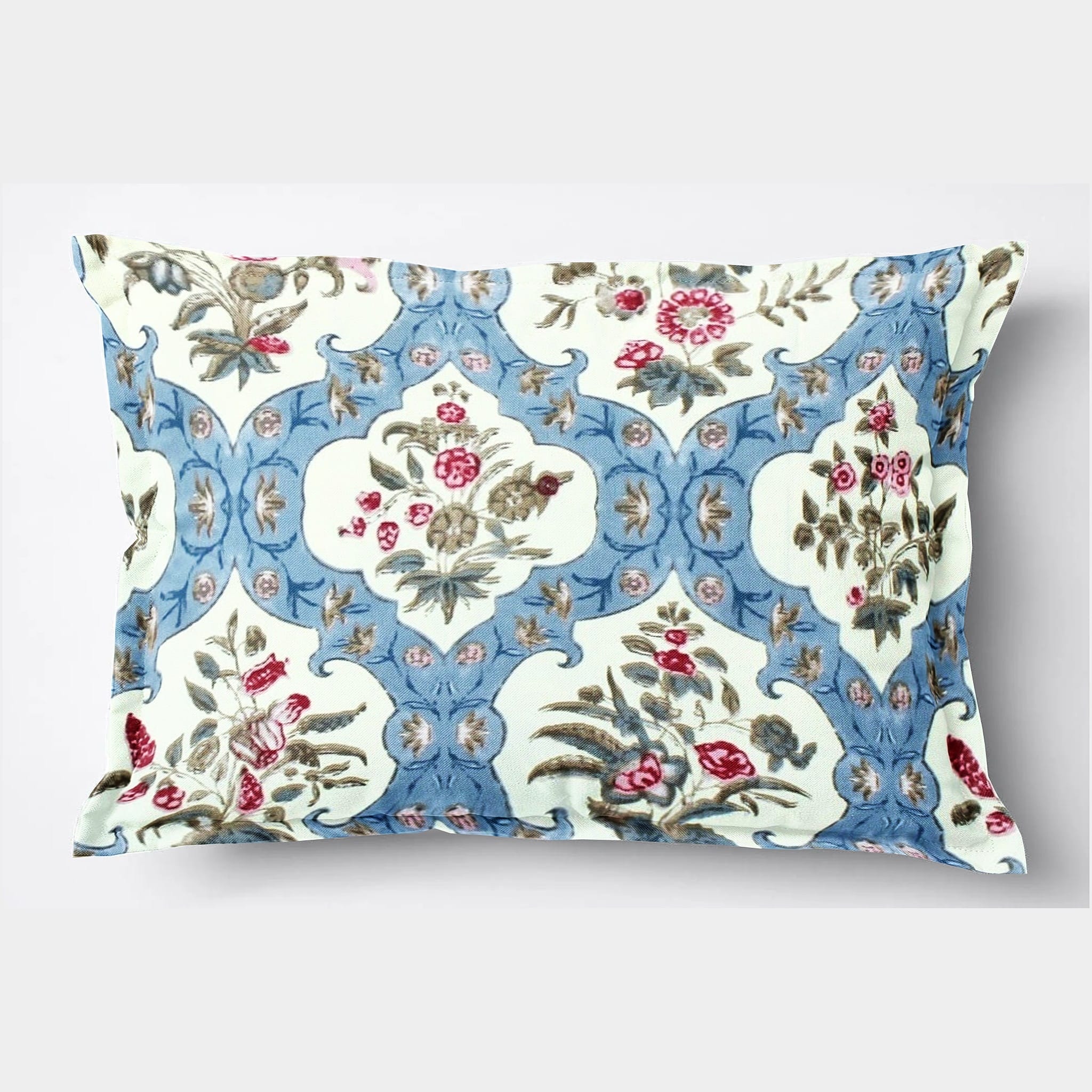 Soft Floral Print Pillow Cover Set In Blue Online At Best prices(2 Pcs)