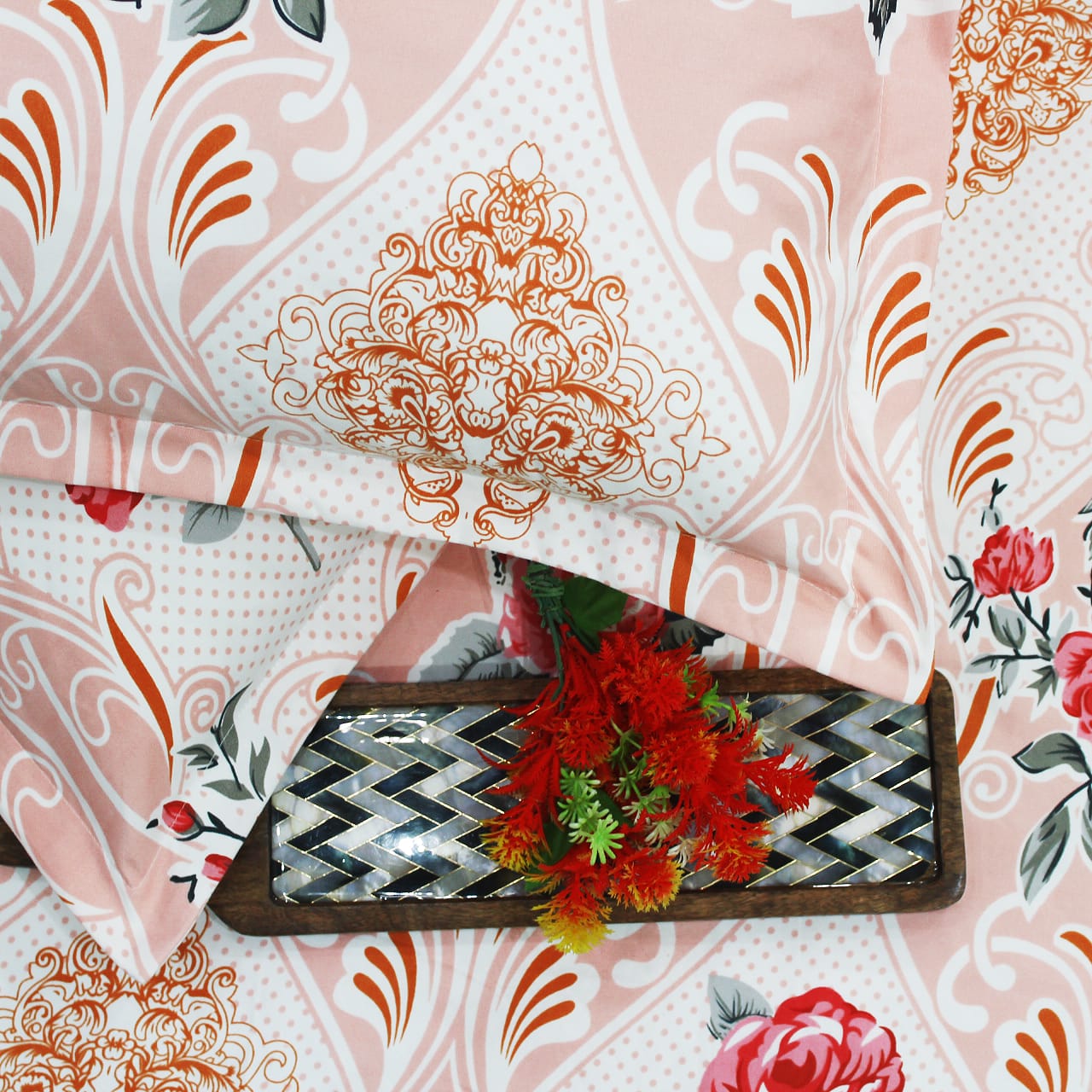 Fitted Bedsheet With Matching Pillow Cover  