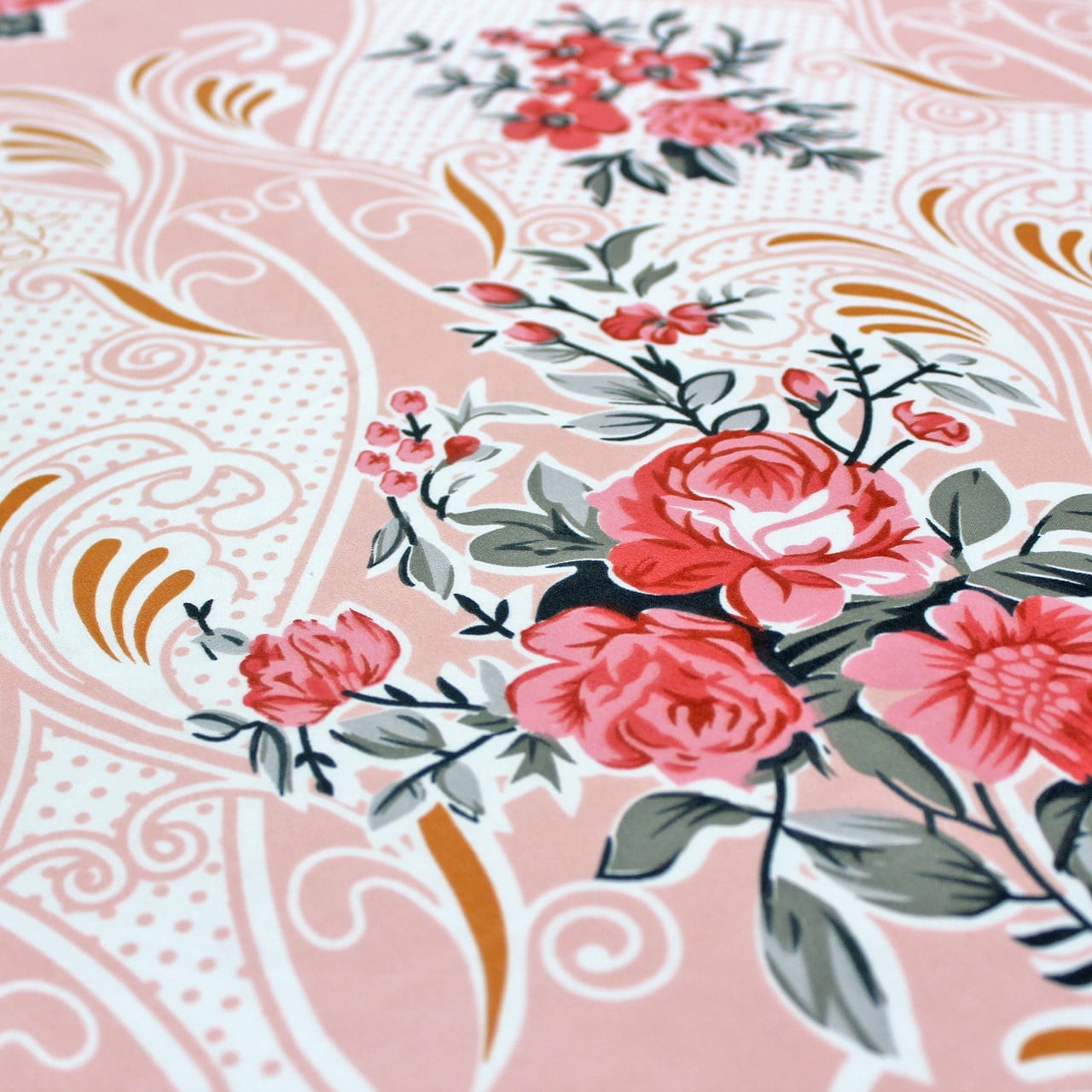 Full View Microfiber Floral Design 