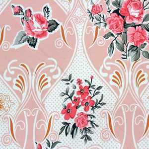 Microfiber Floral Reversible AC Dohar Blanket, Peach Design 