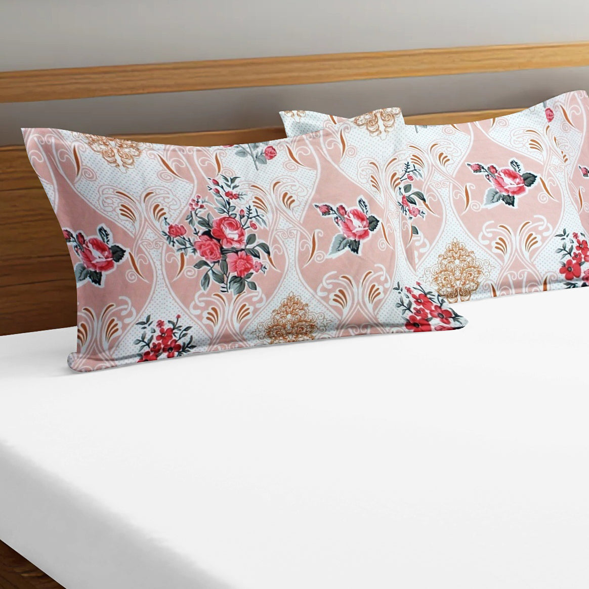 Printed Floral Set of 2 Pcs Pillow Cover - Multicolor