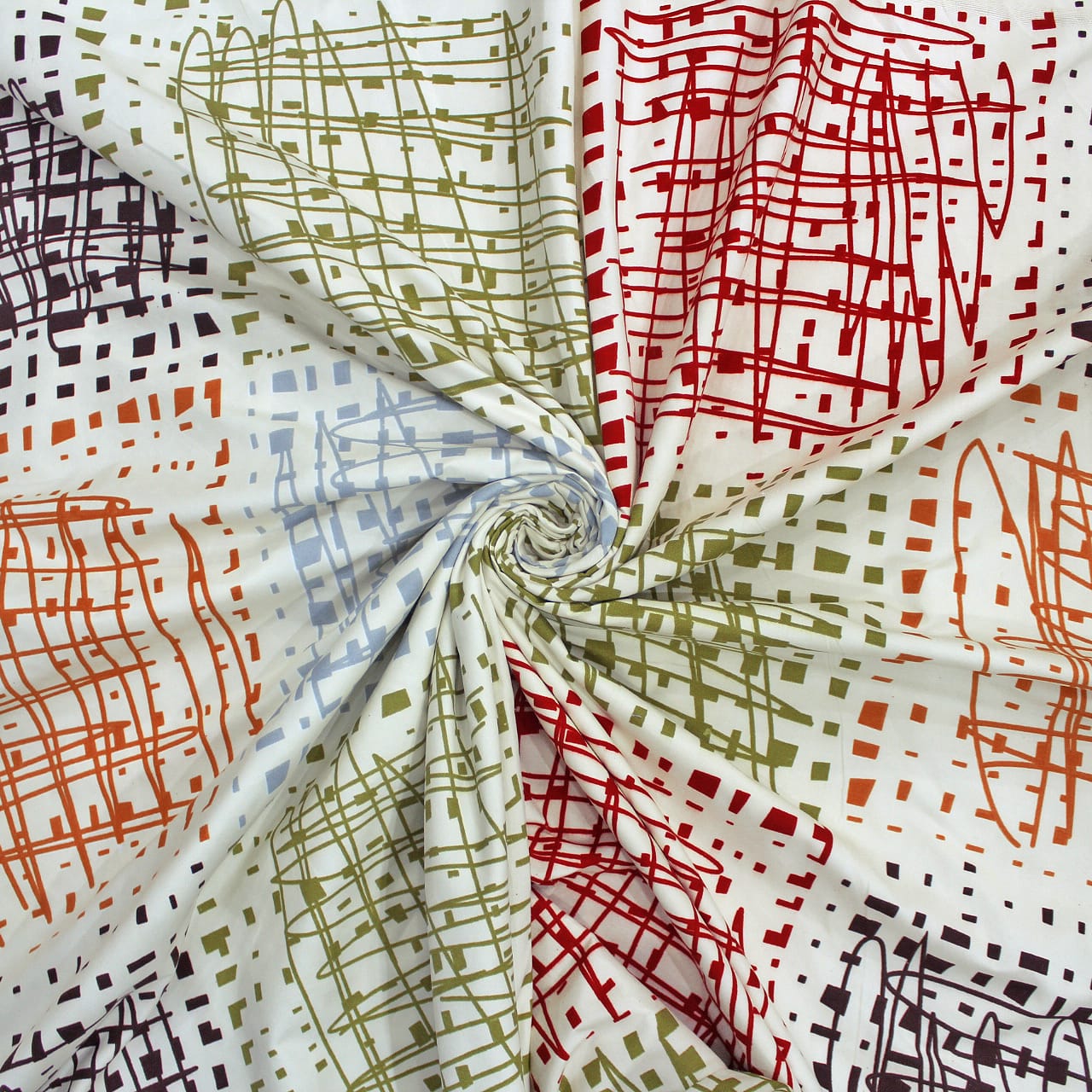 Fitted Bedsheet displayed in swirl