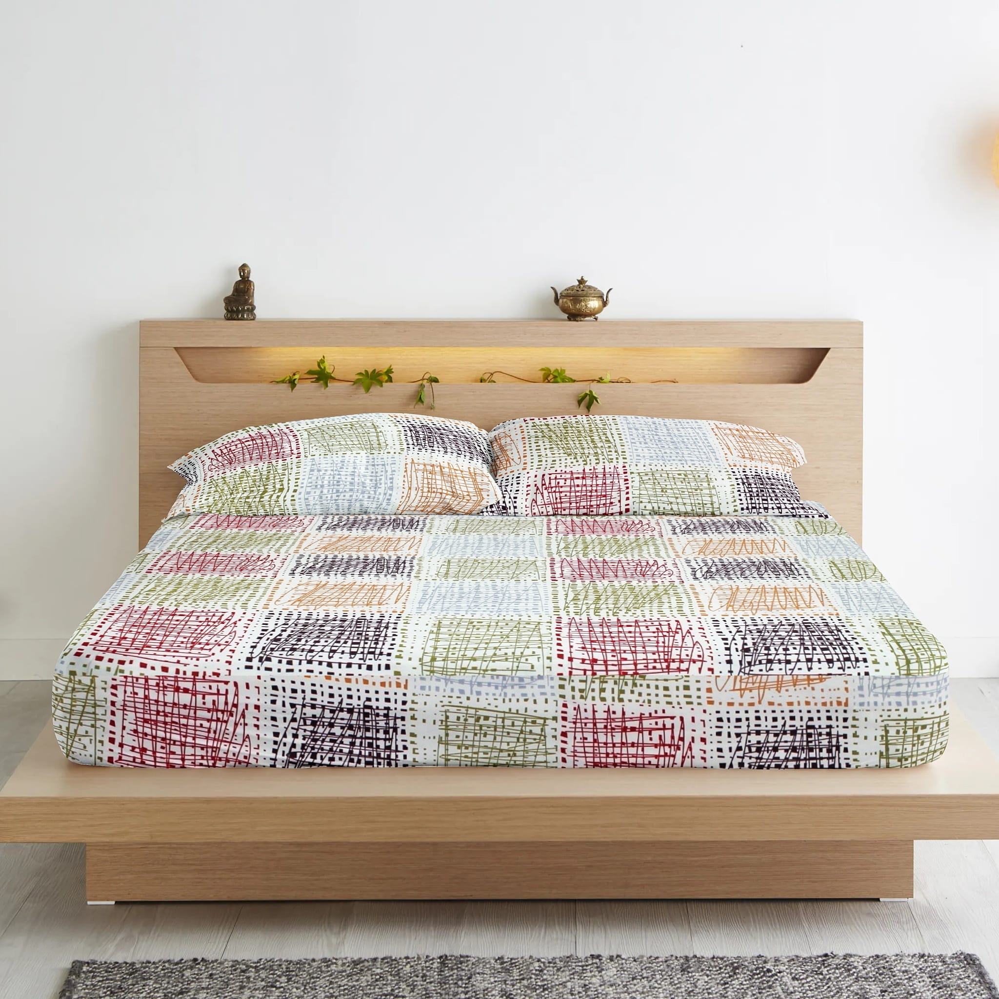 fitted bedsheet with pillow Cover