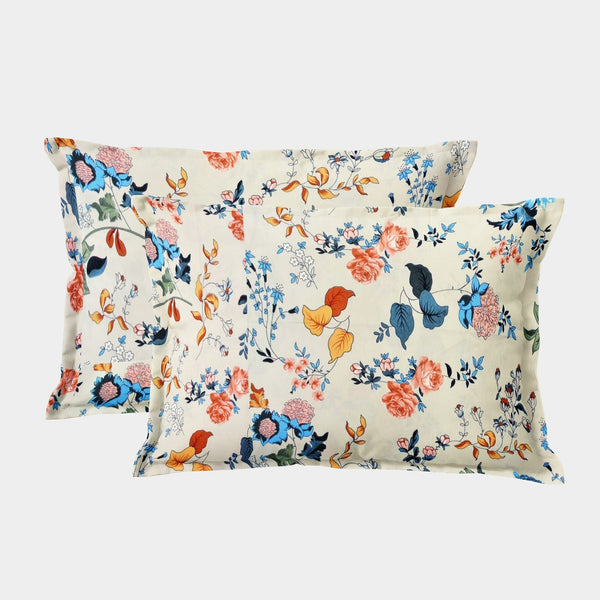 Printed Floral Set of 2 Pcs Pillow Cover - Multicolor