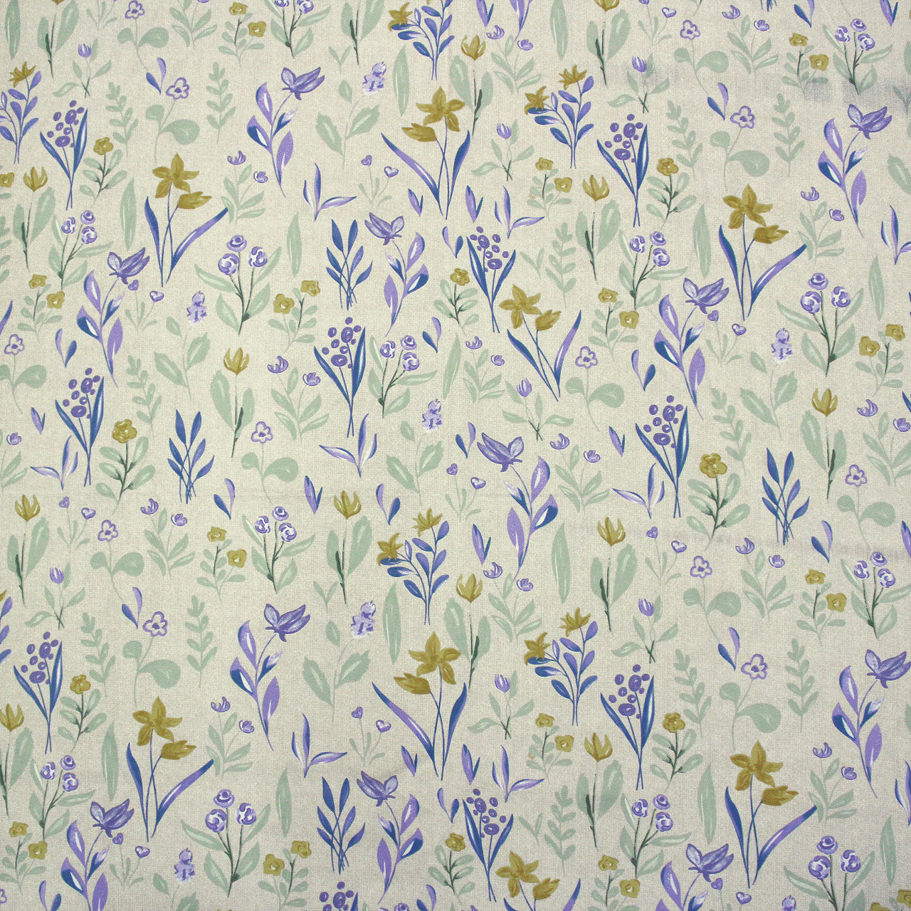 Full fabric view of floral 210 TC cotton bedsheet