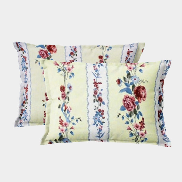 Printed Floral Set of 2 Pcs Pillow Cover - Multicolor
