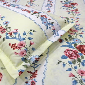 Close up of  Fitted Bedsheet with Pillow Covers 