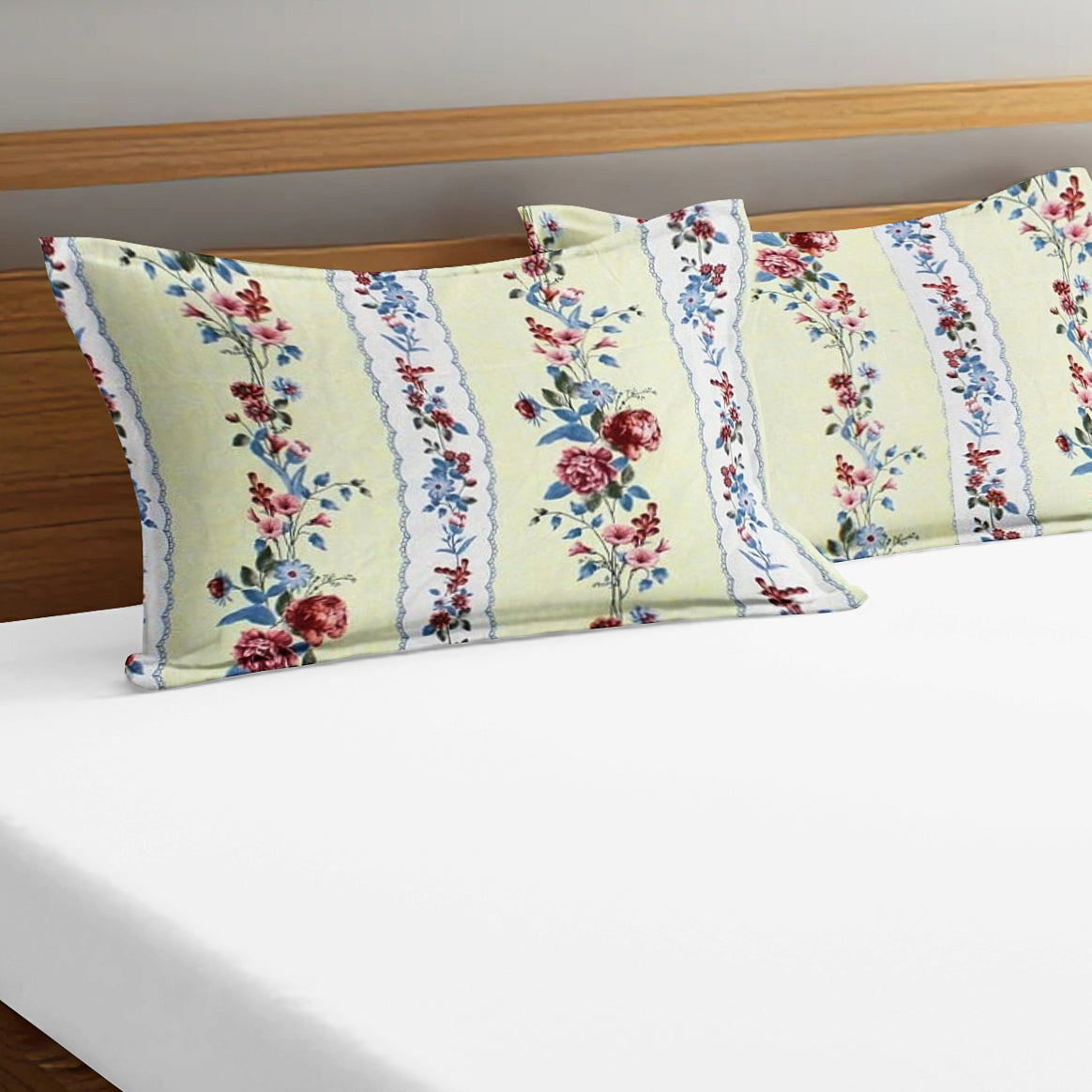 Printed Floral Set of 2 Pcs Pillow Cover - Multicolor