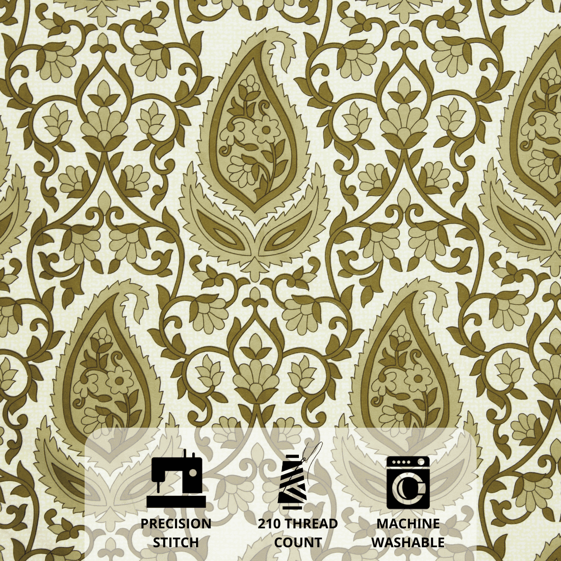 Close up of  Paisley Fitted bedsheet design