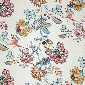 Close up View Printed Floral  Design 
