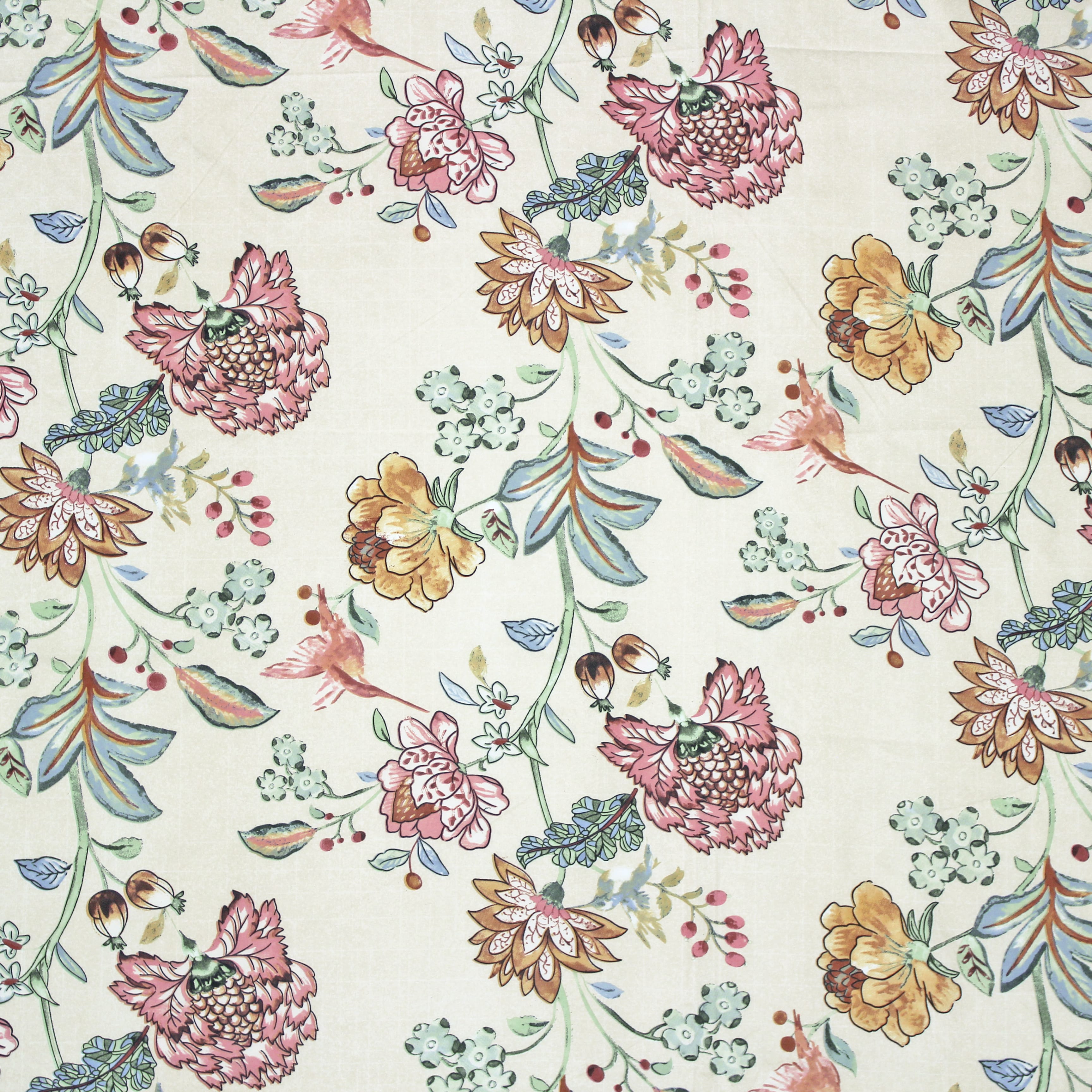  Full View Floral fitted bedsheet design
