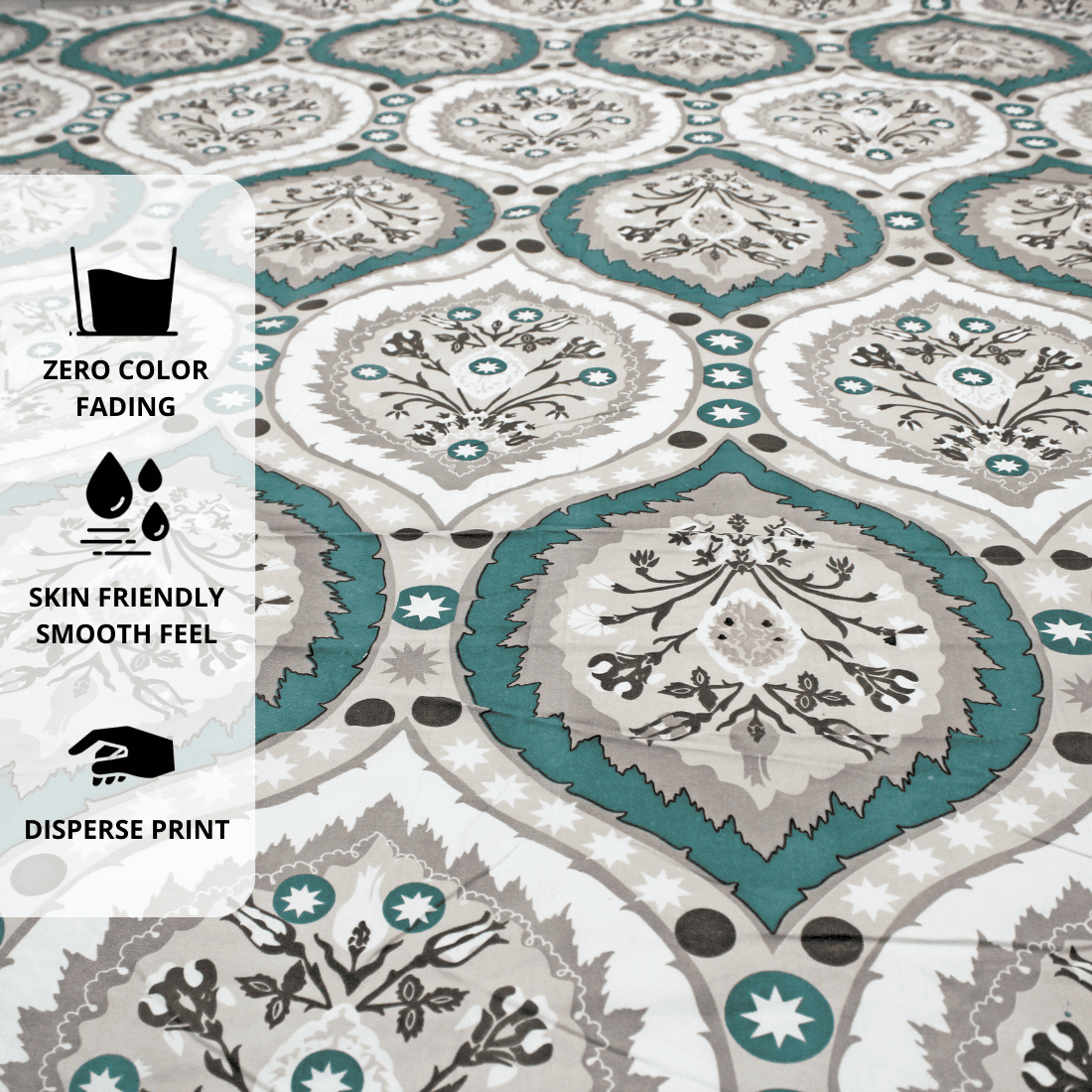 Damask fitted bedsheet design