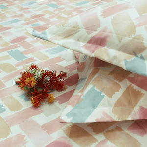 Geometrical 210 TC cotton fitted bedsheet with pillow covers