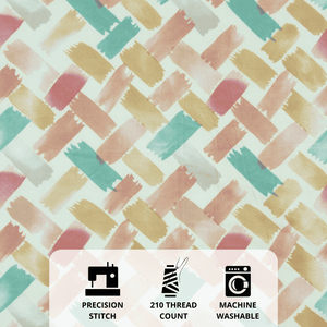 Close up of Geometrical Fitted bedsheet design
