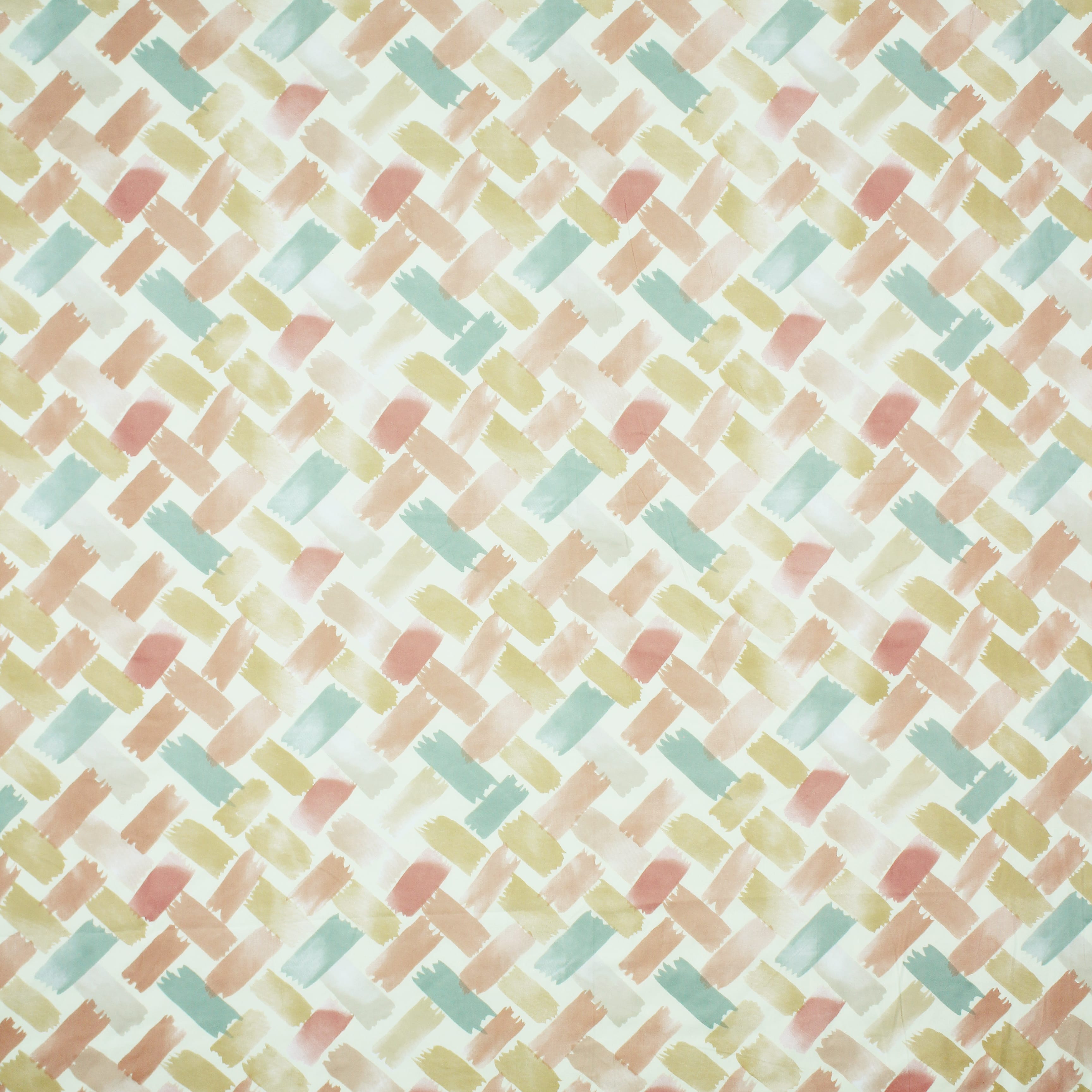 Full design view of geometric Fitted Bedsheet