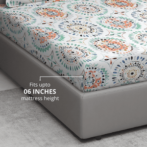 cotton fitted bedsheet fits mattress up to 6 inches