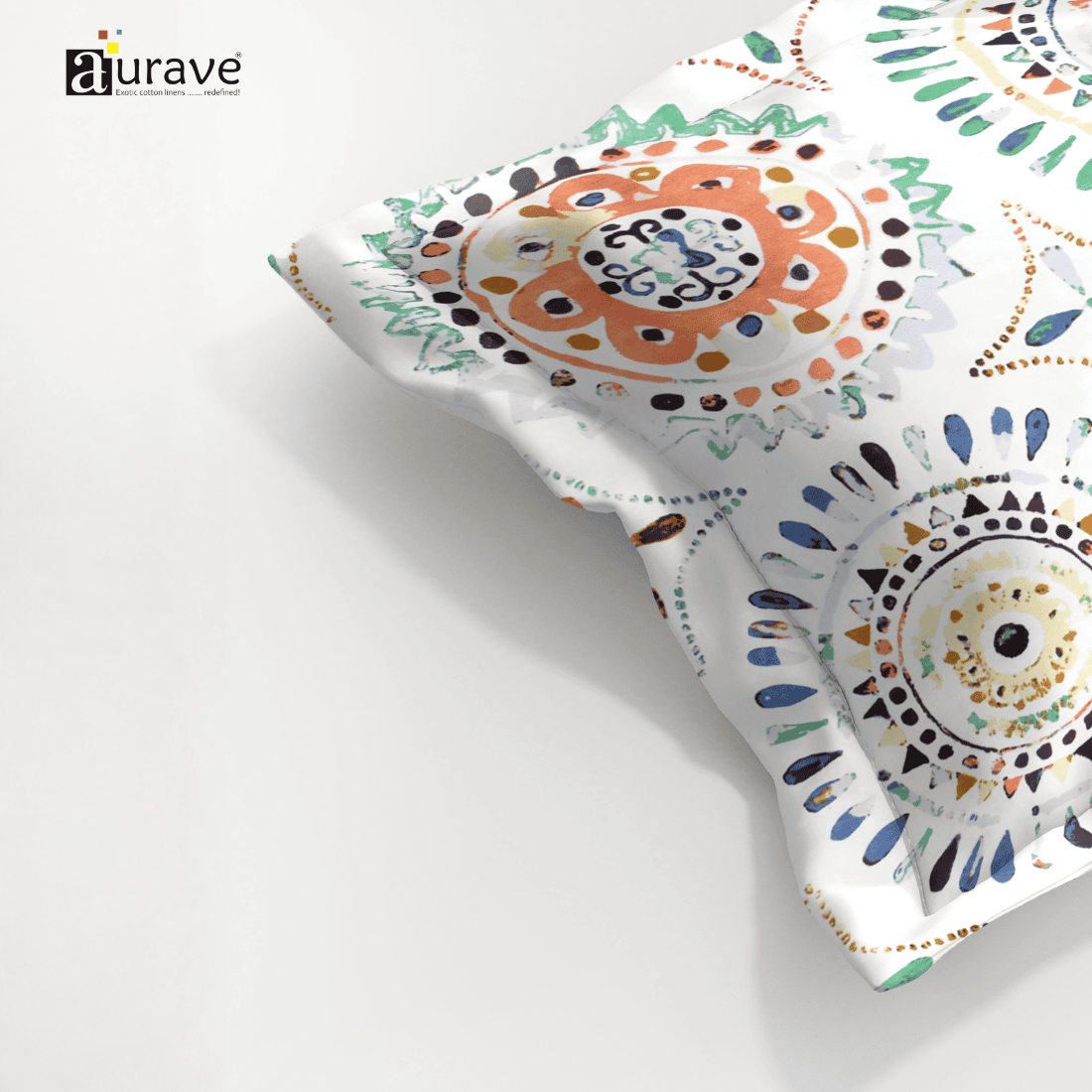 Printed Floral Set Pillow Cover - Multicolor