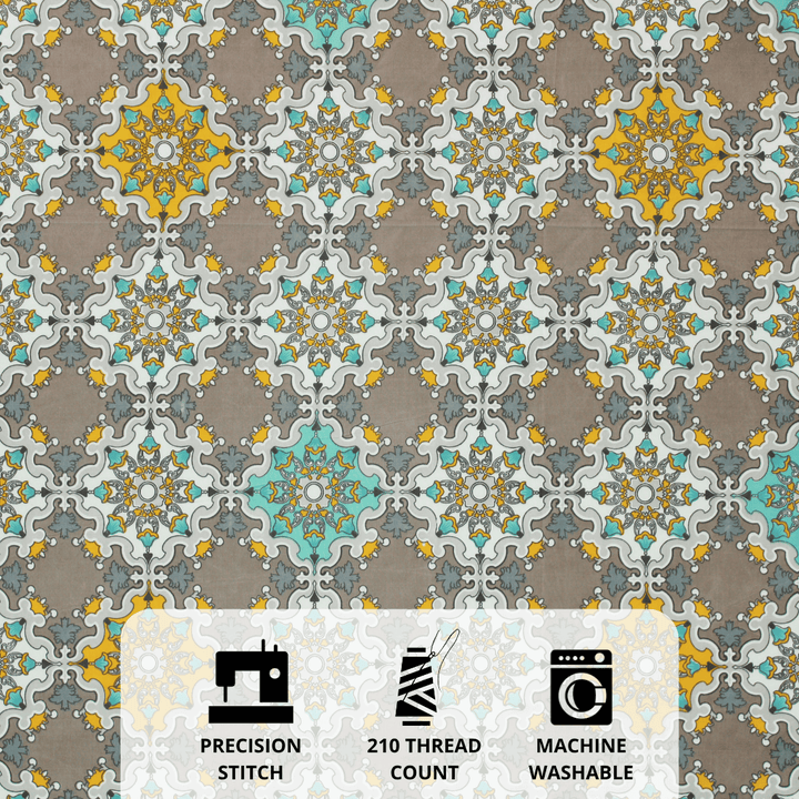 Close up of Damask Fitted bedsheet design