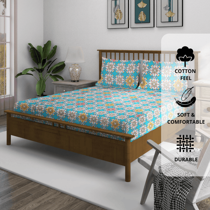 Fitted Bedsheet with Pillow Covers