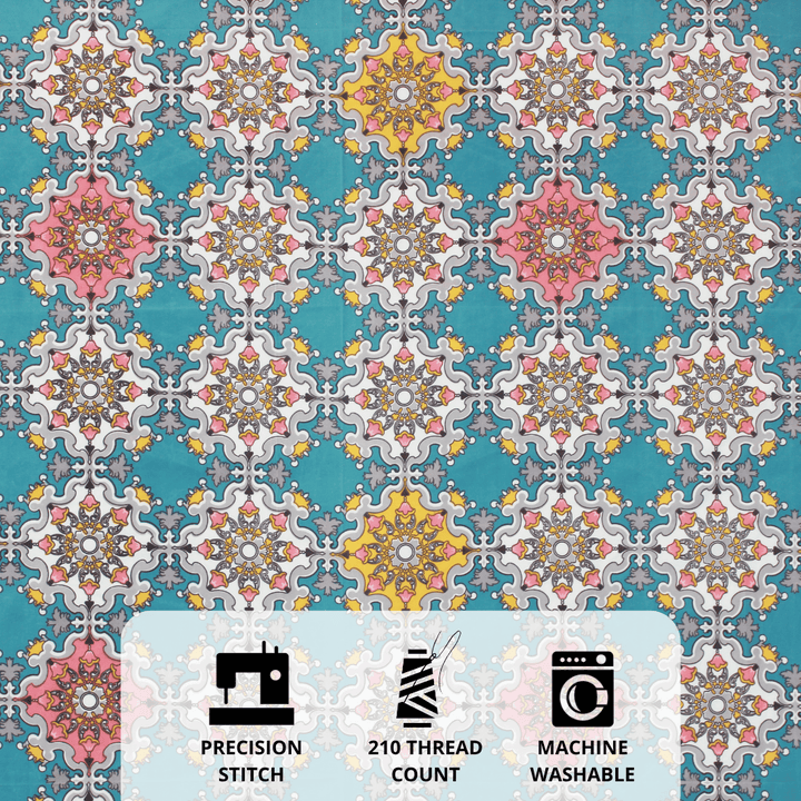 Close up of Damask Fitted bedsheet design