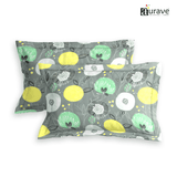 Printed Floral Set of 2 Pcs Pillow Cover - Multicolor