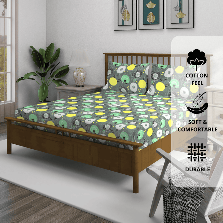 Fitted Bedsheet set with matching pillow covers
