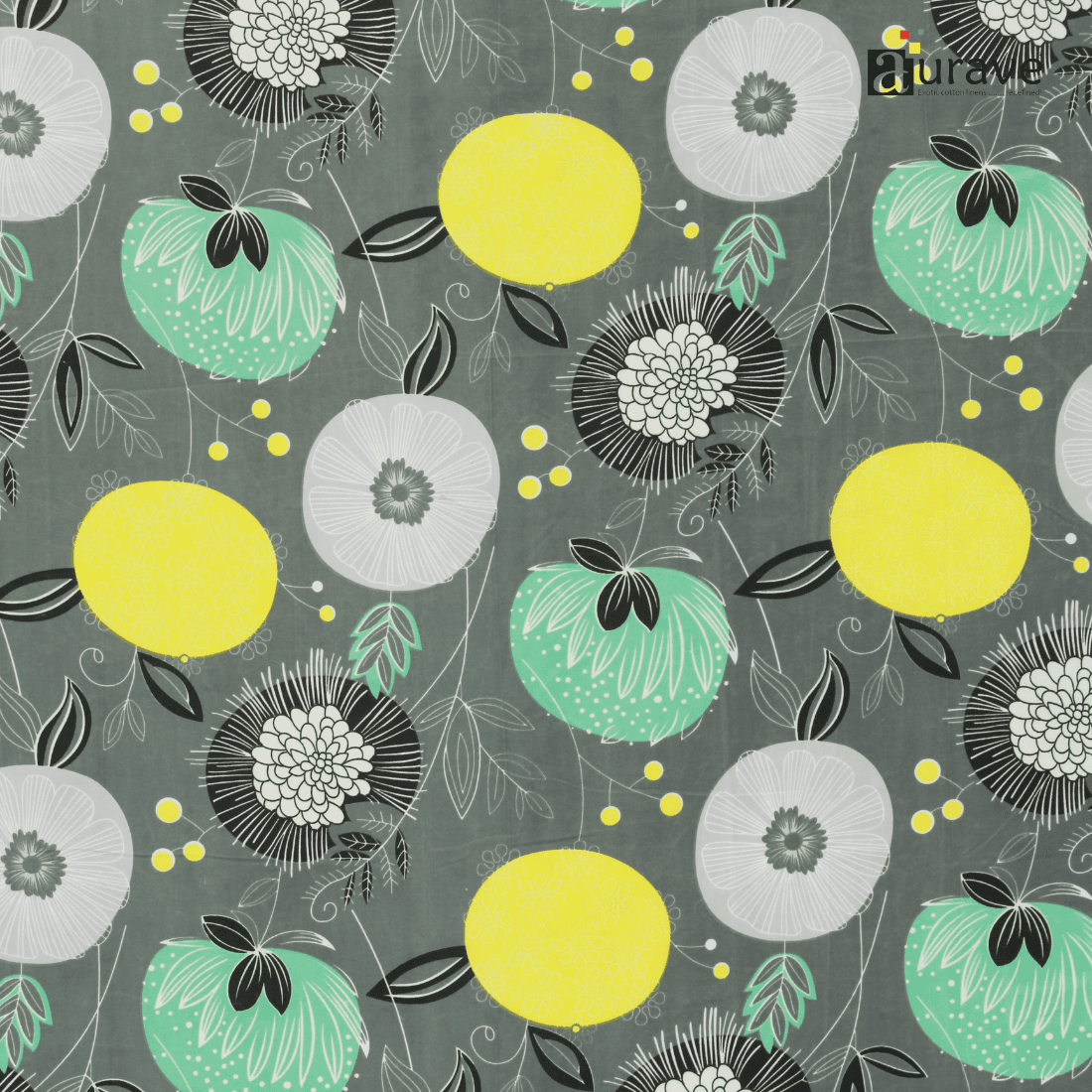 Close up Printed Floral  Design 