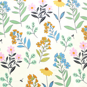 Soft Cotton Floral Print 210 TC Fitted Bedsheet In Multicolor At Best Prices
