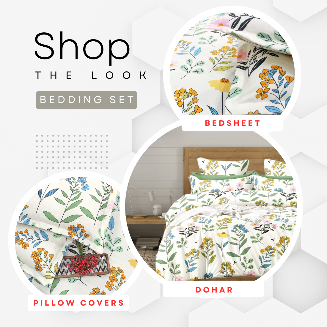 Soft Cotton Floral Print 210 TC Fitted Bedsheet In Multicolor At Best Prices