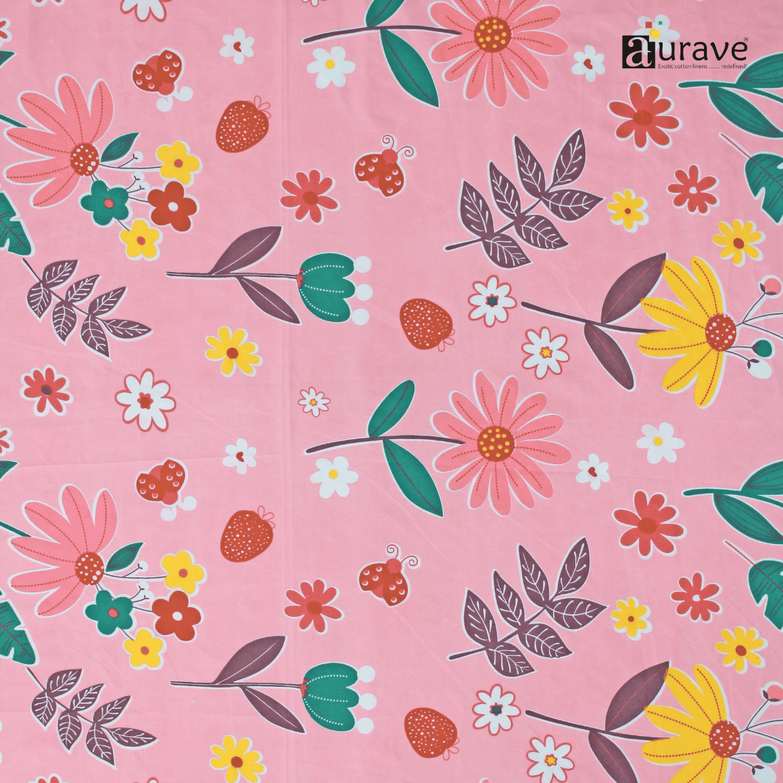 Close up view Printed Floral Design 