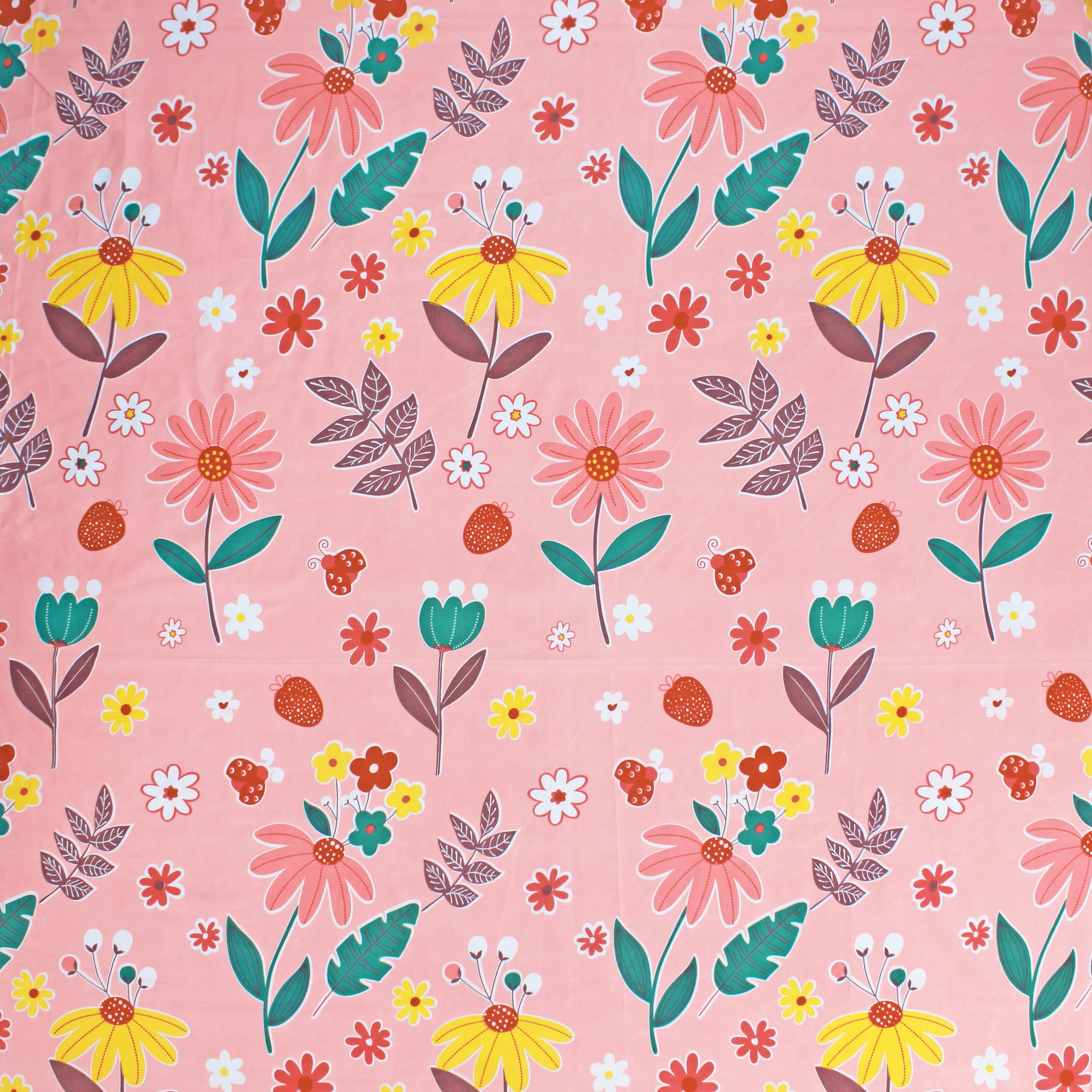 Close up of Floral Fitted Bedsheet Design
