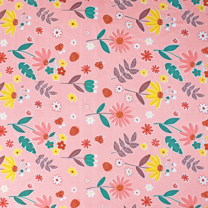 Close up of Floral Fitted Bedsheet Design
