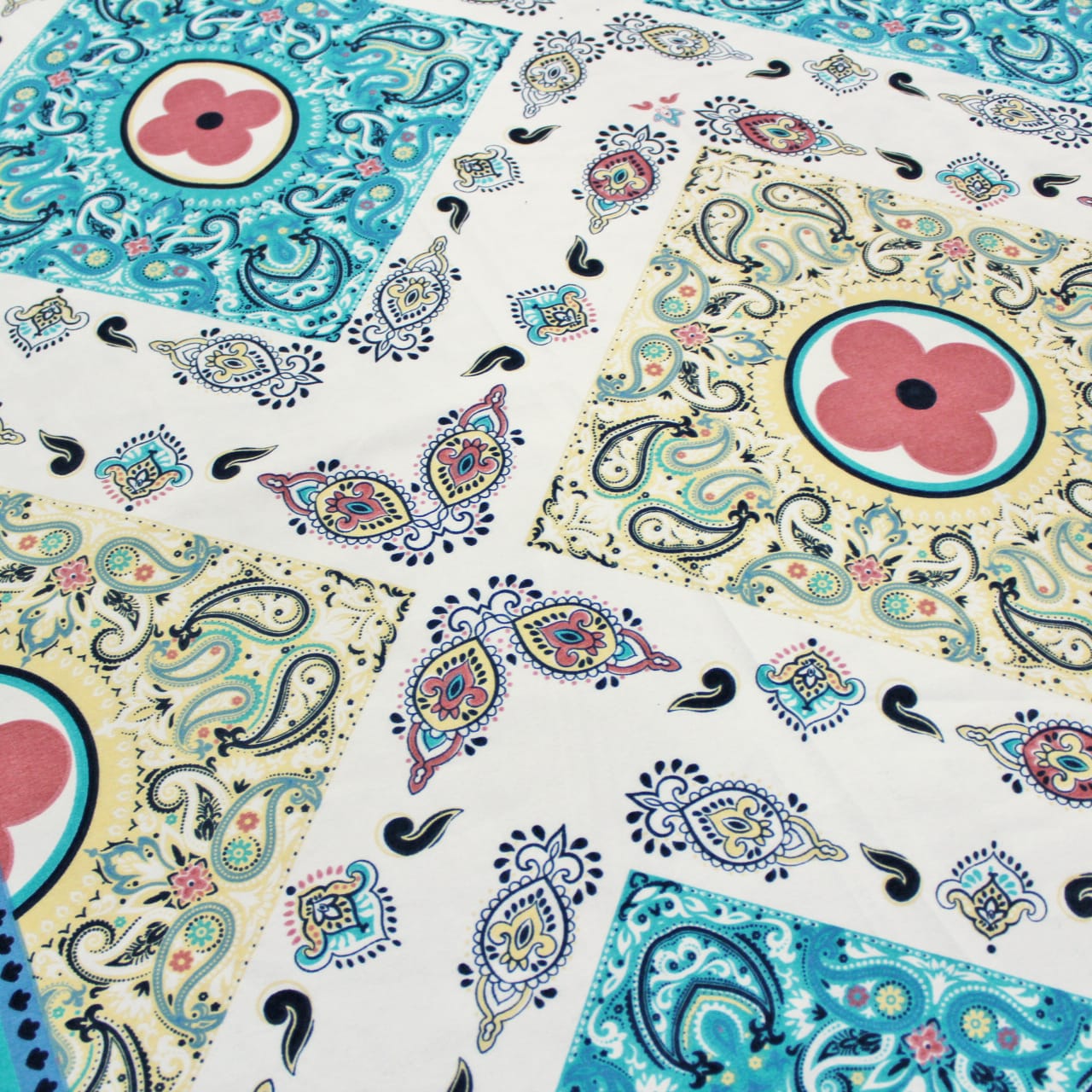 Cotton Floral Print 210 TC King Size Fitted Bedsheet In Multicolor At Best Prices