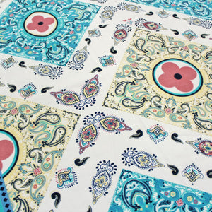 Cotton Floral Print 210 TC King Size Fitted Bedsheet In Multicolor At Best Prices