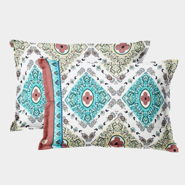 Printed Floral Set of 2 Pcs Pillow Cover - Multicolor