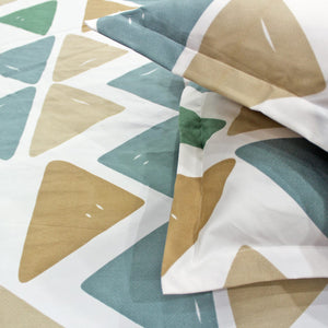 Soft Cotton Geometrical Print 210 TC Flat Bedsheet In Multicolor At Best Prices