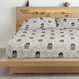 Floral 210 TC Flat Bedsheet with Pillow Covers - Multicolor
