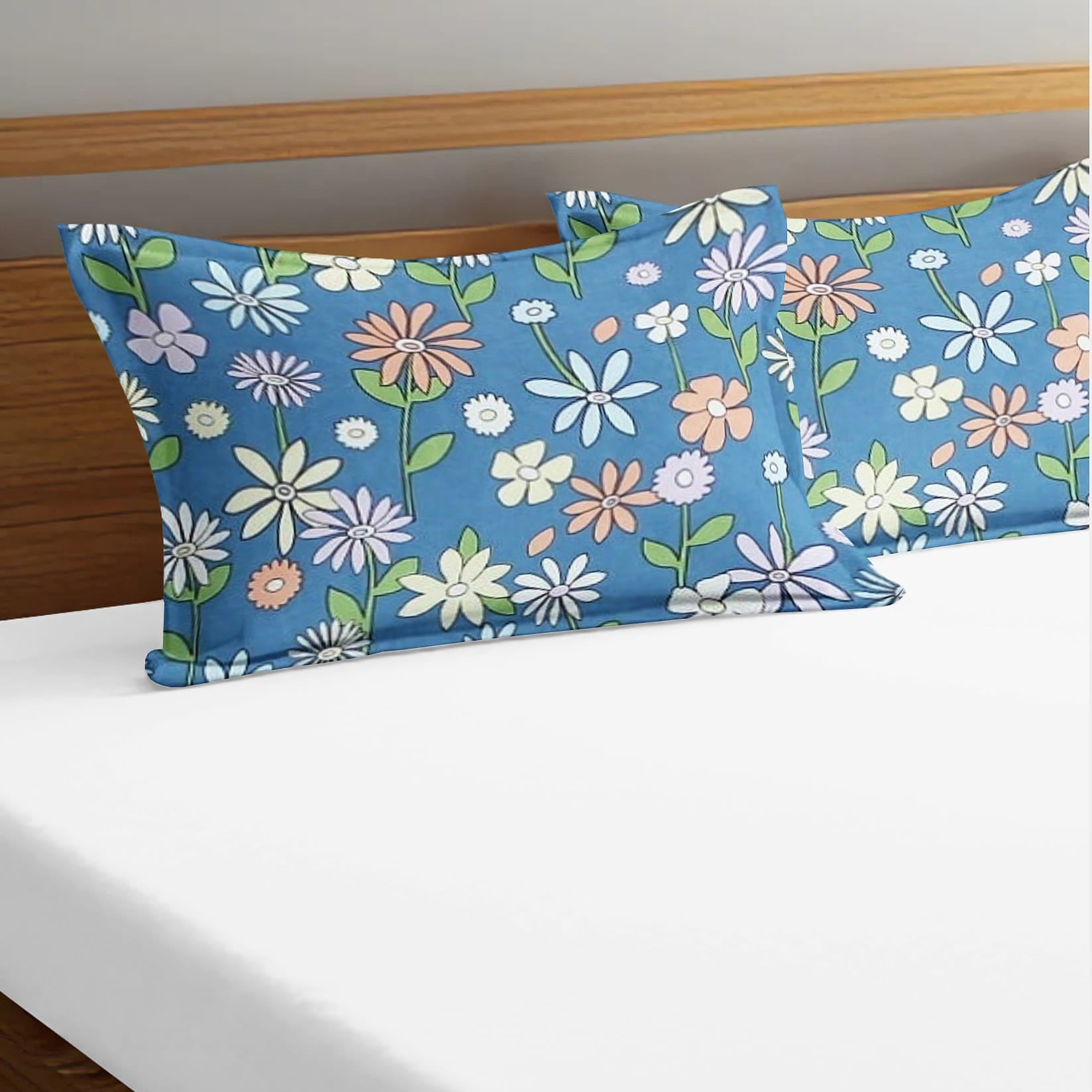 Printed Floral Set of 2 Pcs Pillow Cover - Multicolor
