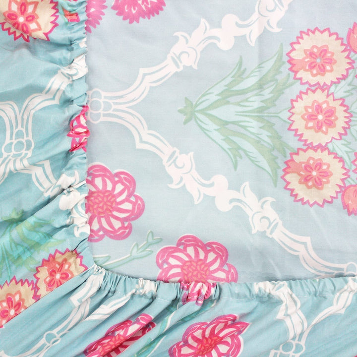 Floral 210 TC Fitted Bedsheet
