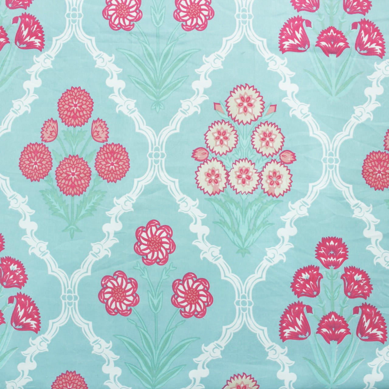 Floral 210 TC Flat Bedsheet  design