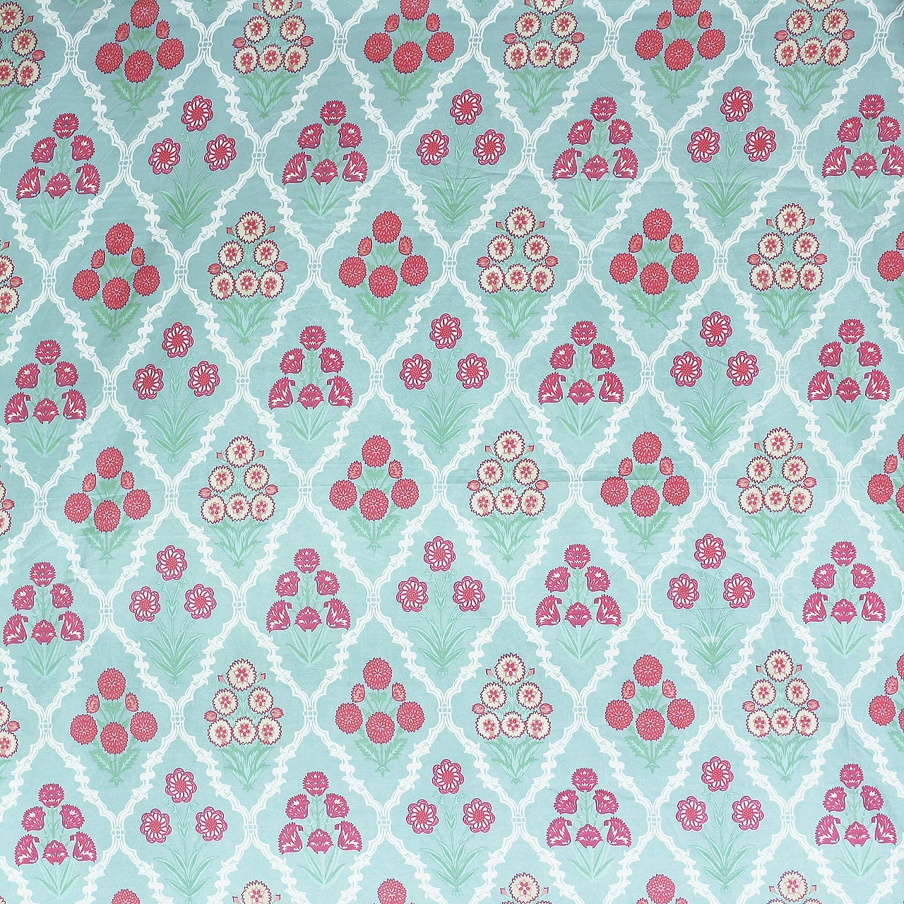 Floral 210 TC Fitted Bedsheet  Design