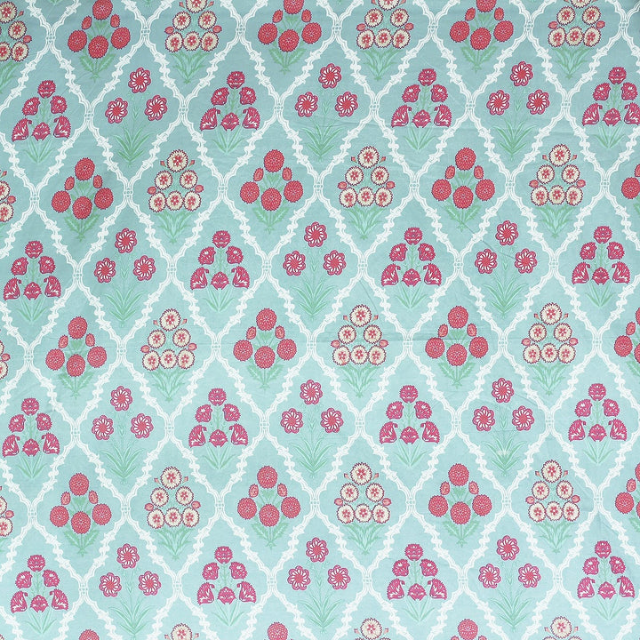 Floral 210 TC Fitted Bedsheet  Design