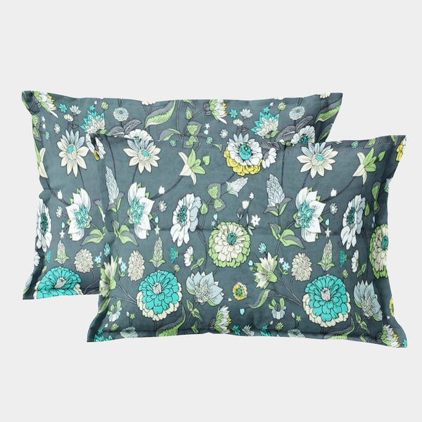 of Printed Floral Set of 2 Pcs Pillow Cover - Multicolor