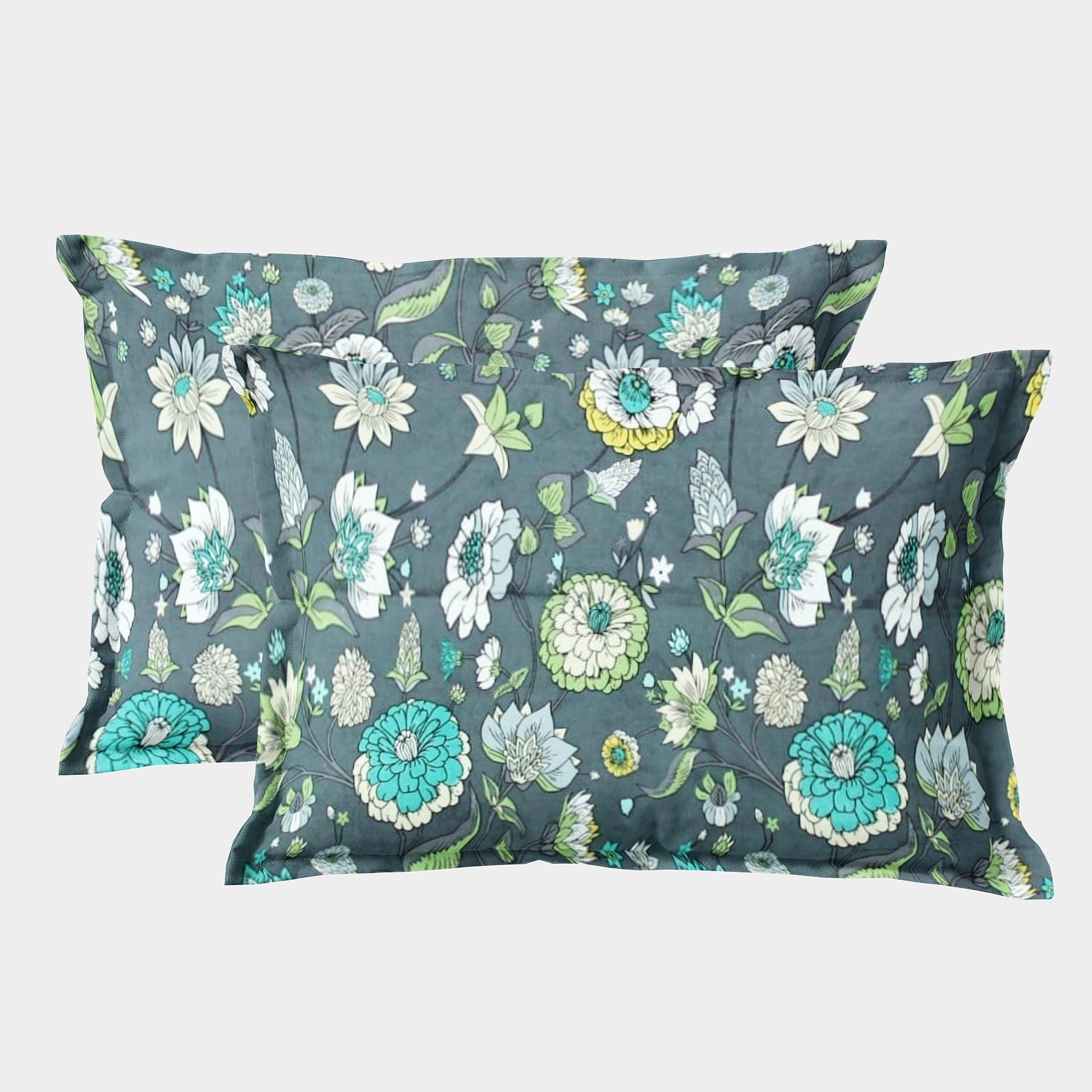 Printed Floral Set of 2 Pcs Pillow Cover - Multicolor
