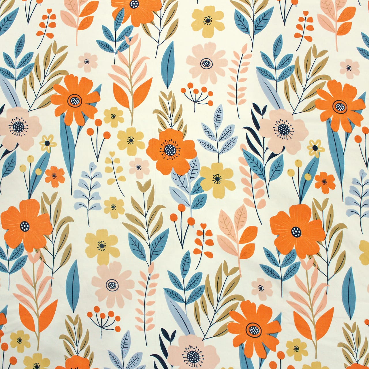 Soft Cotton Floral Print 210 TC Flat Bedsheet In Multicolor At Best Prices